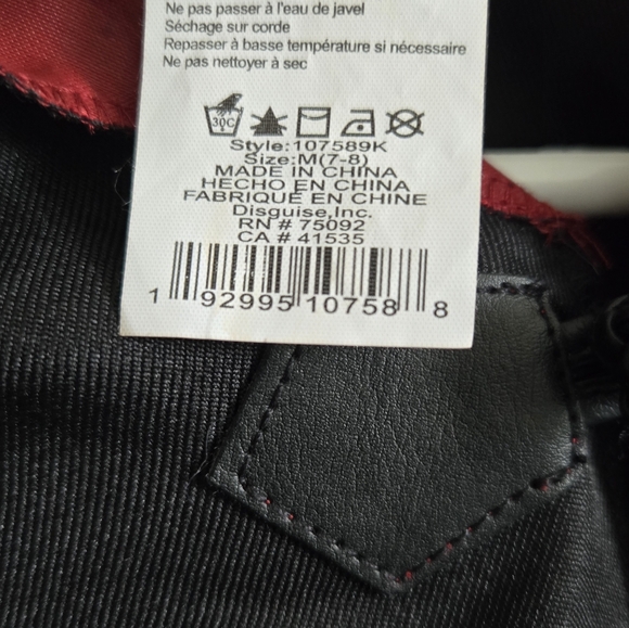 Harry Potter Robe Kids Medium Gryffindor Black Red Costume Hermione Cloak Hood - Picture 5 of 12